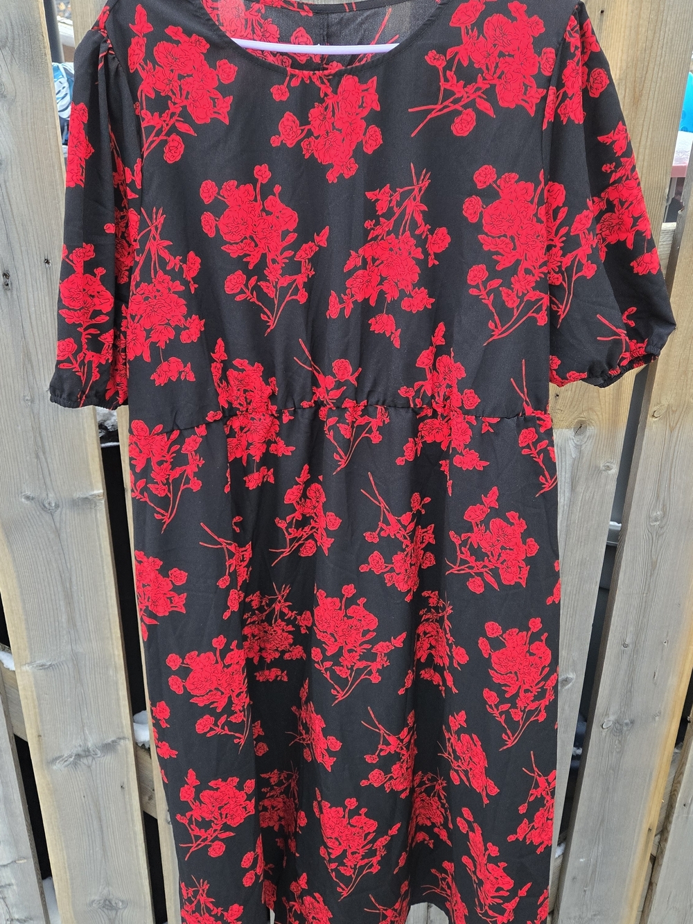 Black & Red Floral Dress
